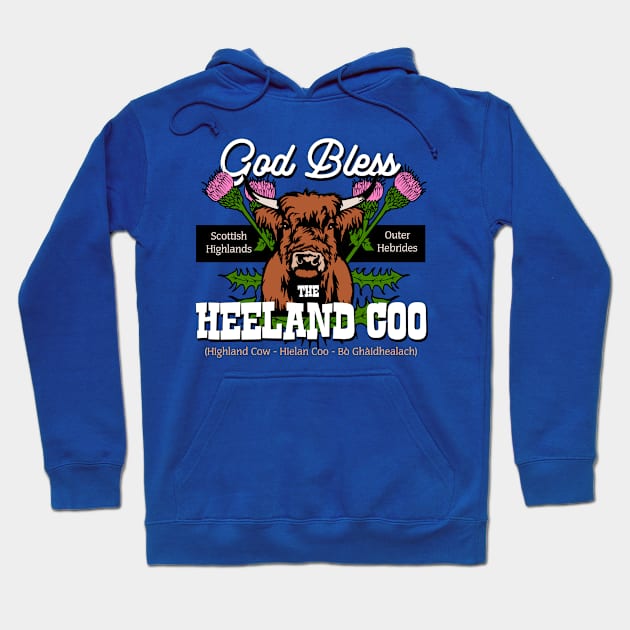 God Bless the Heeland Coo - Scotland Hoodie by hauntedjack